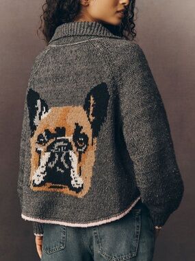 NEW. Anthropologie Jesse Dog Icon Sweater. NWT